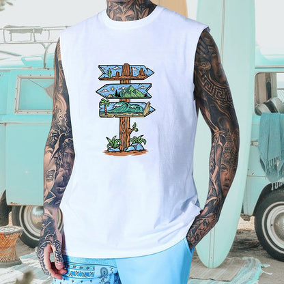 Men's Scenic Routes Cotton Tank Tops