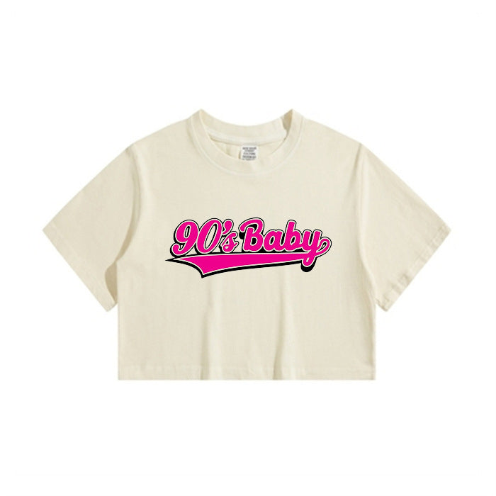 90'S  Baby Cute Crop Tee