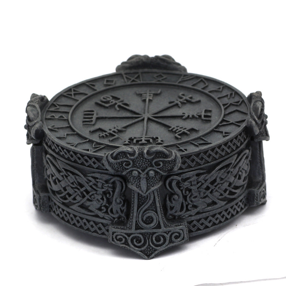 Viking Runes Vintage Jewelry Box Gift for Him/Her