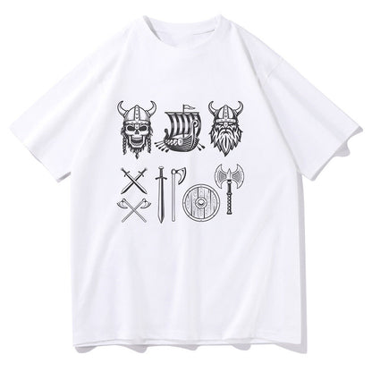 Viking Icons Men's White Short Sleeve T-shirt Big & Tall