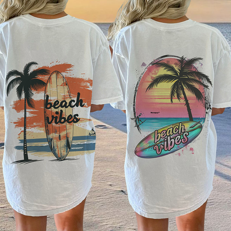 Beach Vibes Women's Summer Short Sleeve Tee