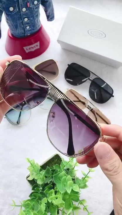 Metal Cutout Men's Sunglasses