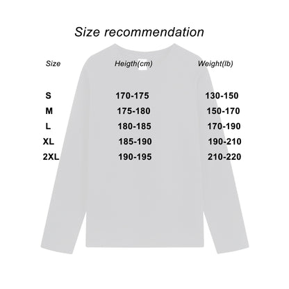 Los Angeles Print Men's Casual Long Sleeve T-Shirts-B