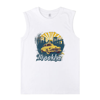 Men's Vintage Car Racing Brooklyn City Tank Top