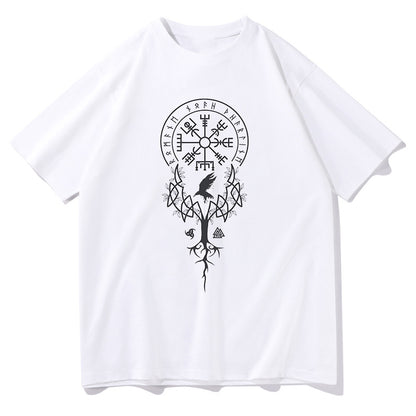 Norse Mythology Compass Viking Print Tee