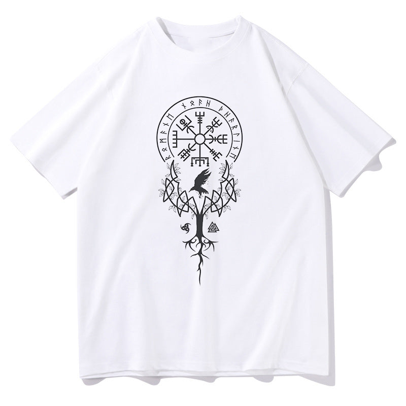 Norse Mythology Compass Viking Print Tee Big & Tall