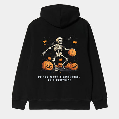 Spooky Vibes Basketball Fans Men's Fleeced Hoodie