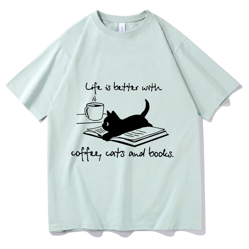 Life's Better With Cat Women's Short Sleeve Tee