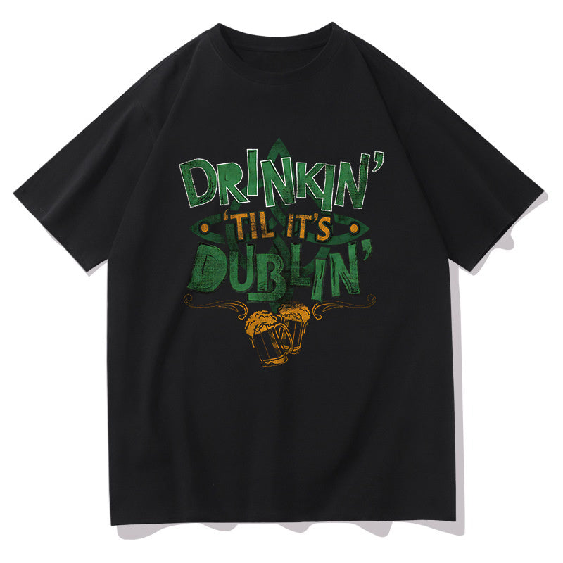 Dublin Nights and Boozy Delights Irish Pride Men's Big & Tall T-shirt