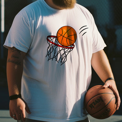 Hoop Dreams Scoring Basketball Print T-shirt