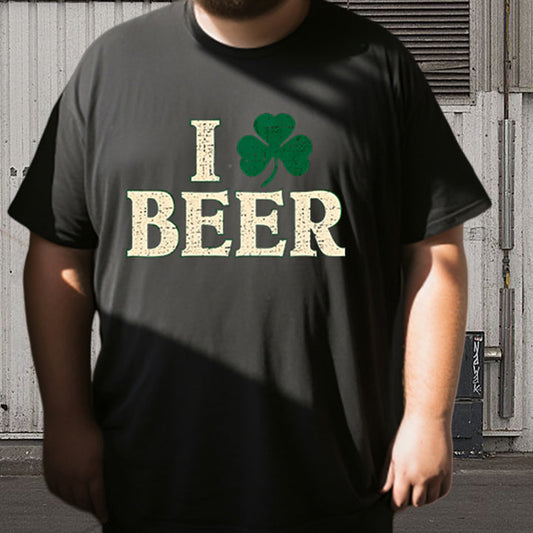 St. Patrick's Lucky Clover Beer Love Tee Big & Tall