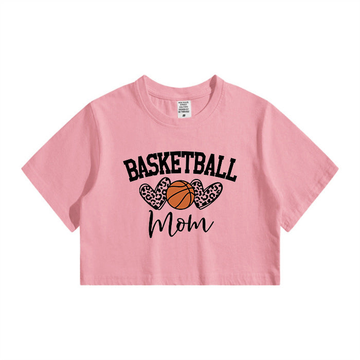 Basketball Mom Lady's Crop Tee