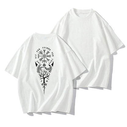 Vegvísir Norse Symbol Viking Runes Print Tee Big & Tall