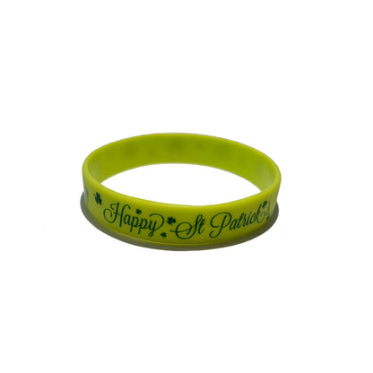 Lucky Clover Silicone Wristband for St Patrick's Day