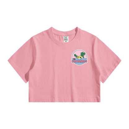 BAHAMAS Beach Print Ladies Crop Tee