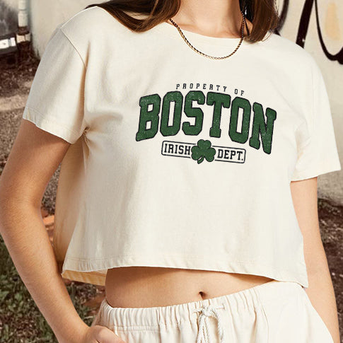 Boston Irish Dept. Women's Crop Tee