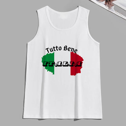 Italia Map Print Men's Tank Top