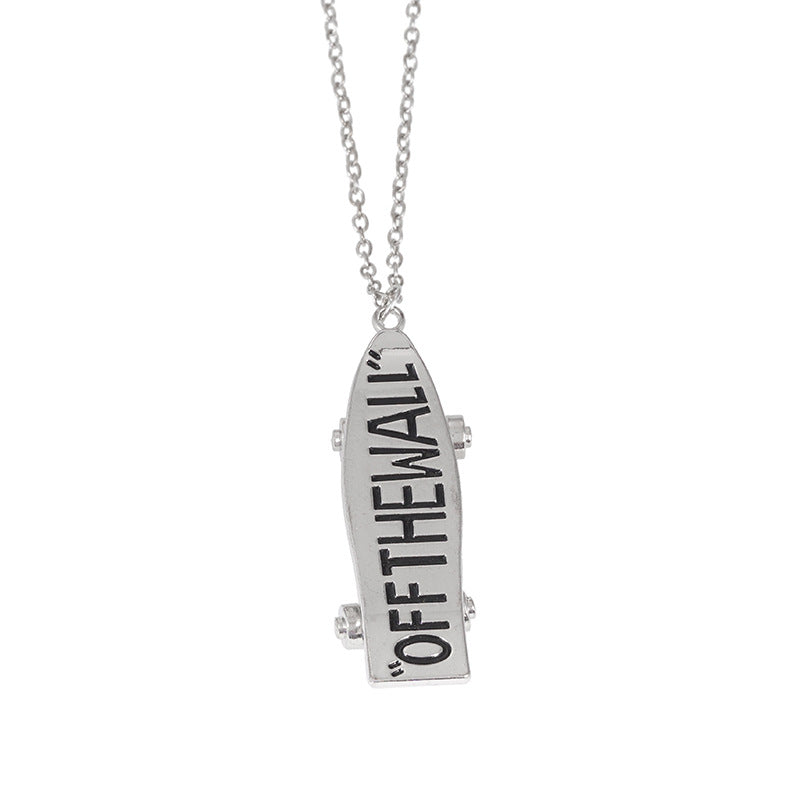 Skateboard Pendant Steel Chain