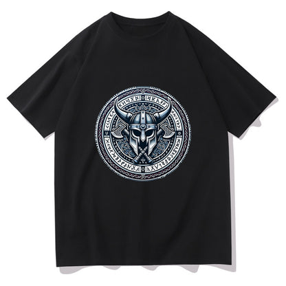 Viking Armor and Axe Print Men's Short Sleeve T-Shirt