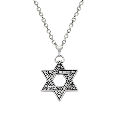 Hip Hop Inspired Hexagram Steel Chain