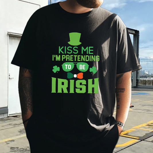 Kissable Shamrock Luck of the Irish Kiss Tee Big & Tall