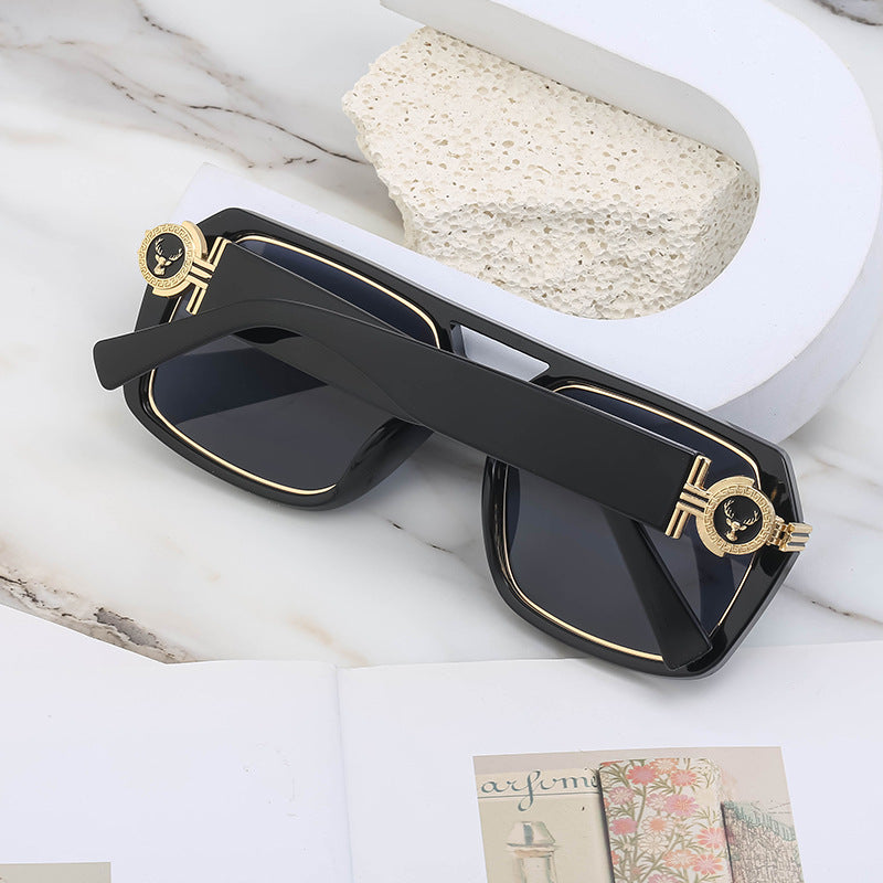 Retro Square Frame Steampunk Men's Sunglasses