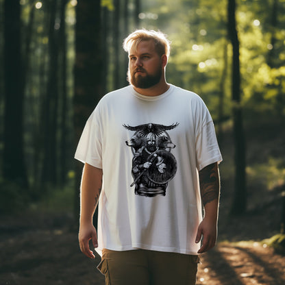 Viking Soul of the Forest Beast and Raven Warrior Tee Big & Tall