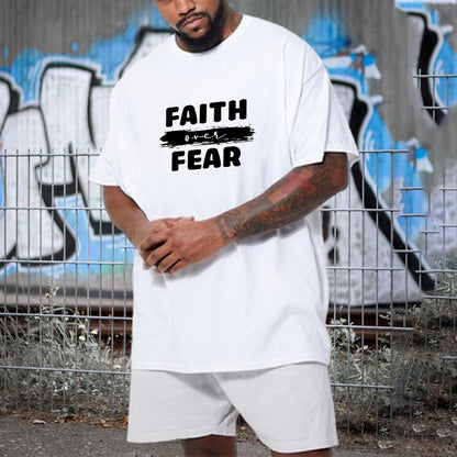 Faith Over Fear Men's Cotton T-shirt 230g