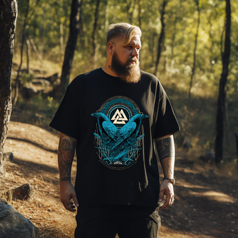 Odin's Ravens and Valknut Celtic Elements Viking Tee