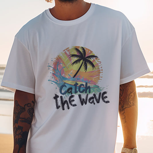 Catch the Wave Ocean Vibes Men's Oversized T-shirt