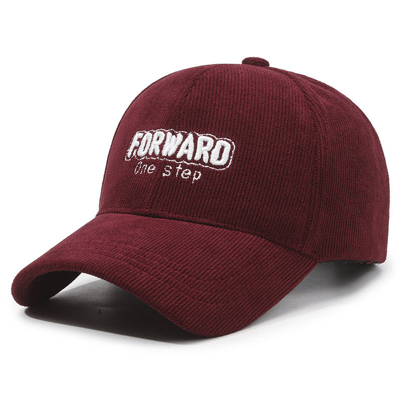 FORWARD Embroidered Corduroy Cap Hat