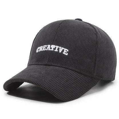 CREATIVE Embroidered Corduroy Cap Hat