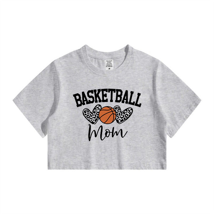 Basketball Mom Lady's Crop Tee