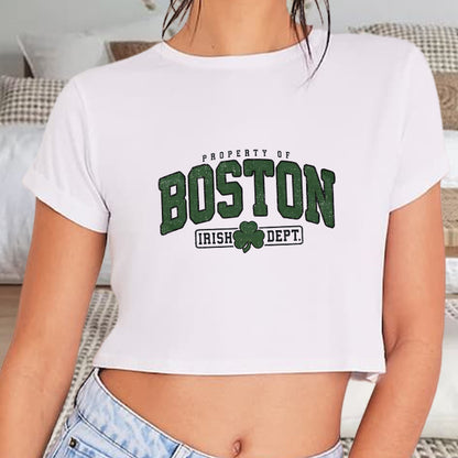 Boston Irish Dept. Women's Crop Tee