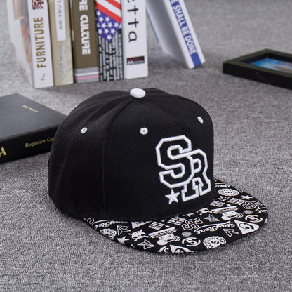 SR Embroidered Graffiti Hip-Hop Baseball Cap