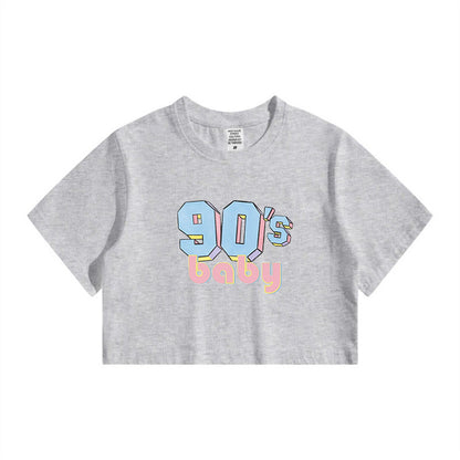 90'S Baby Ladies Cute Crop Tee