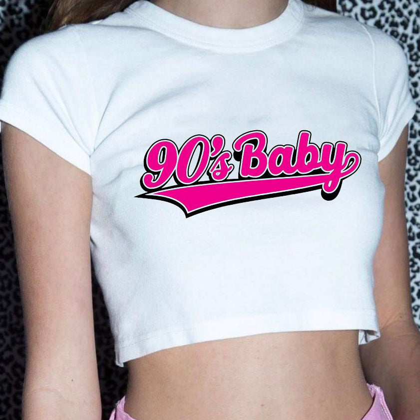 90'S  Baby Cute Crop Tee