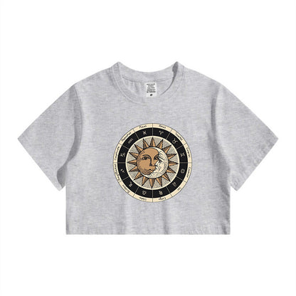 Zodiac Astrology Circle Lady's Crop Tee