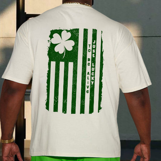 The Irish Luck Clover & Stripes T-shirt Big & Tall