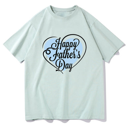 Men's Happy Father's Day Print Cotton T-shirt