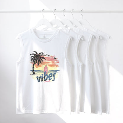 Summer Beach Vibes Men's Cotton Tank Top