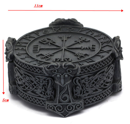 Viking Runes Vintage Jewelry Box Gift for Him/Her