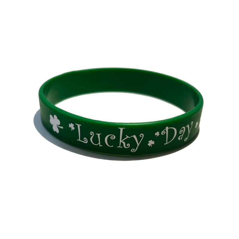 Lucky Clover Silicone Wristband for St Patrick's Day