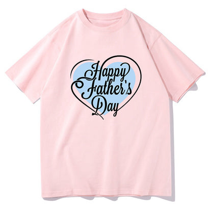 Men's Happy Father's Day Print Cotton T-shirt