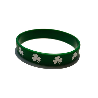 Lucky Clover Silicone Wristband for St Patrick's Day