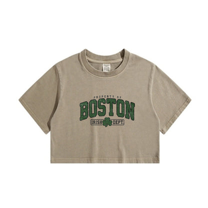 Boston Irish Dept. Women's Crop Tee