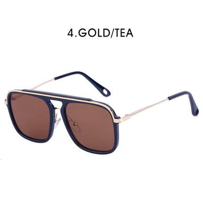 Retro Square Frame Steampunk Men's Sunglasses