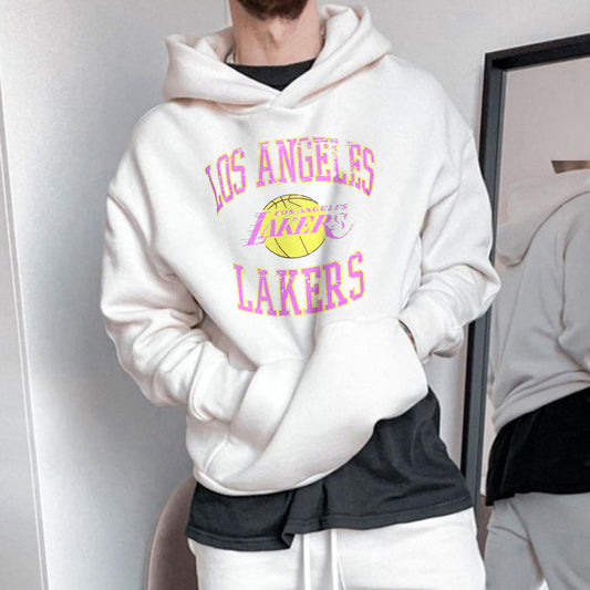 LA Lakers Graphic Print Casual Men's Sweatshirt