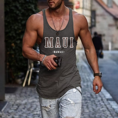 Casual Men's Sleeveless Tank Top-A