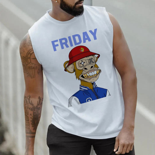 Friday NFT-Inspired Graphic Print Men's Tank Top